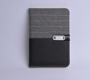 Black in Gray Notebook - With USB 32 G
